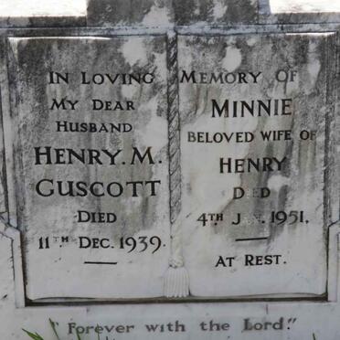 GUSCOTT Henry M. -1939  &amp; Minnie -1951