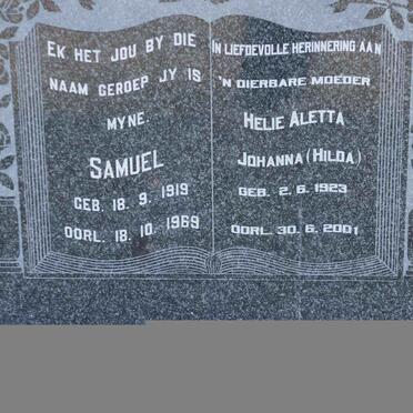GERBER Samuel 1919-1969 &amp; Helie Aletta Johanna 1923-2001