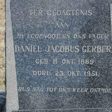 GERBER Daniel Jacobus 1889-1951
