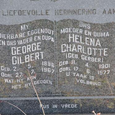 GILBERT George 1896-1967 &amp; Helena Charlotte GERBER 1901-1977