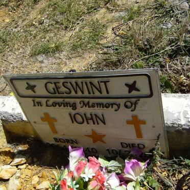 GESWINT John 1940-2007