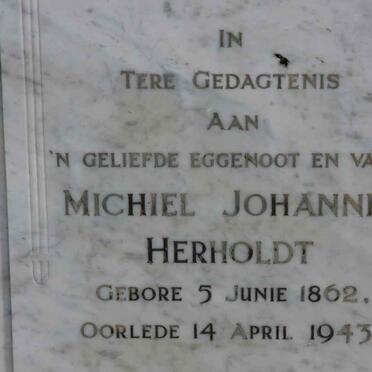 HERHOLDT Michiel Johannes 1862-1943