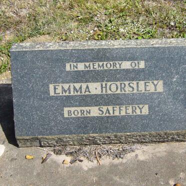 HORSLEY Emma nee SAFFERY