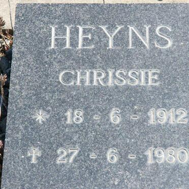 HEYNS Chrissie 1912-1980