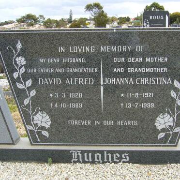 HUGHES David Alfred 1920-1989 &amp; Johanna Christina 1921-1999