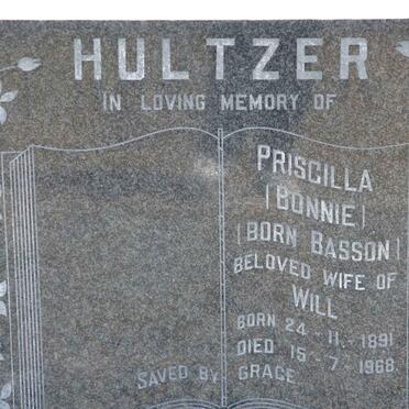 HULTZER Priscilla nee BASSON 1891-1968