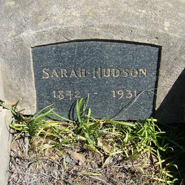 HUDSON Sarah 1842-1931