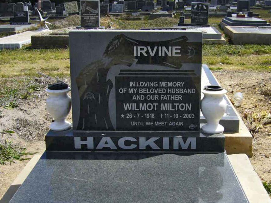 IRVINE Wilmot Milton (Hackim) 1918-2003