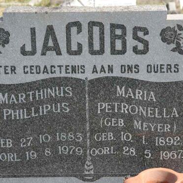 JACOBS Marthinus Phillipus 1883-1979 &amp; Maria Petronella MEYER 1892-1967