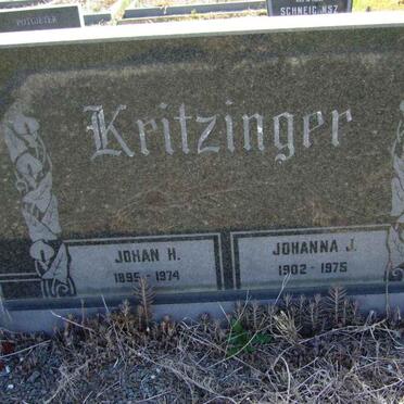 KRITZINGER Johan H. 1895-1974 &amp; Johanna J. 1902-1975