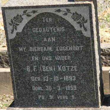 KOTZé B.F. 1893-1959