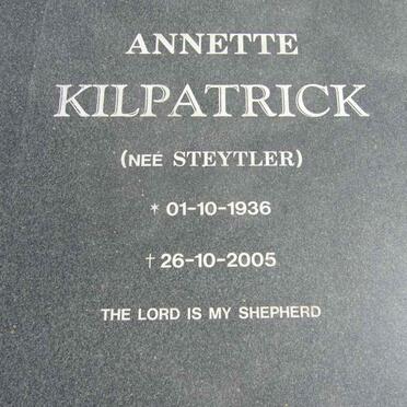 KILPATRICK Annette nee STEYTLER 1936-2005