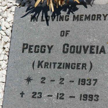 KRITZINGER J.A.P.J. 1900-1955 &amp; Sheilah JUBB 1908-2000 :: GOUVEIA Peggy nee KRITZINGER 1937-1995 