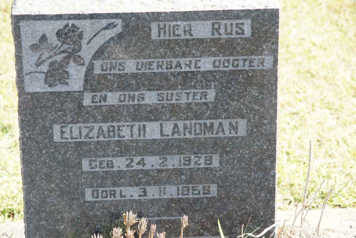 LANDMAN Elizabeth 1928-1959