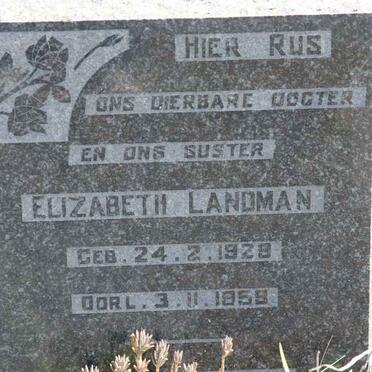 LANDMAN Elizabeth 1928-1959