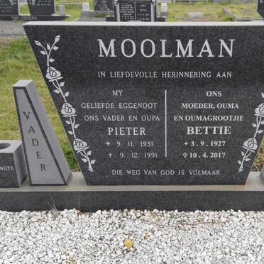 MOOLMAN Pieter 1931-1991 &amp; Bettie 1927-2017