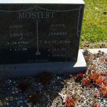 MOSTERT Louis 1905-1981 &amp; Johanna Wilhelmina 1912-1973