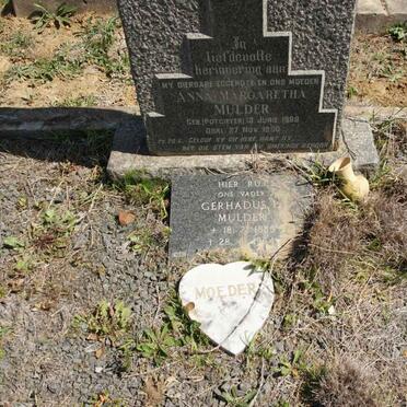 MULDER Gerhardus 1885-1964 &amp; Anna Margaretha POTGIETER 1888-1950