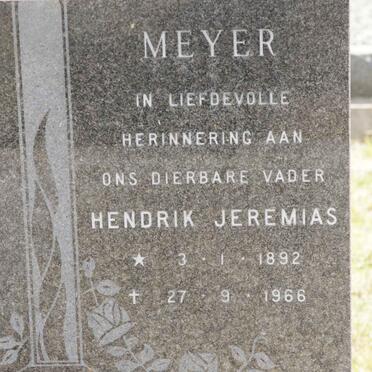 MEYER Hendrik Jeremias 1892-1966