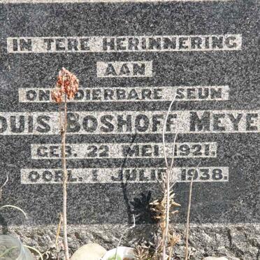 MEYER Louis Boshoff 1921-1938