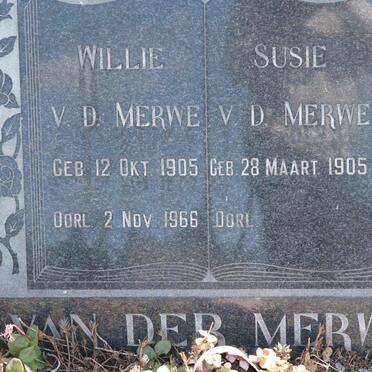MERWE Willie, van der 1905-1966 &amp; Susie 1905-