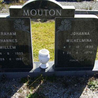 MOUTON Abraham Johannes Willem 1905-1987 &amp; Johanna Wilhelmina 1899-1979