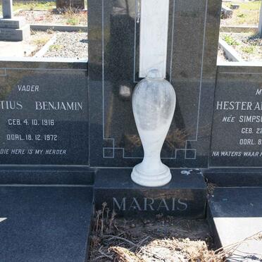 MARAIS Ignatius Benjamin 1916-1972 &amp; Hester Anna Elizabeth GERBER nee SIMPSON 1926-1993
