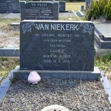 NIEKERK Laurie, van 1907-1975