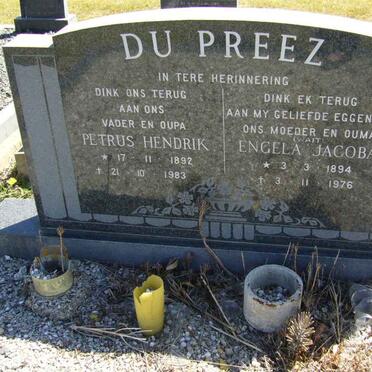 PREEZ Petrus Hendrik, du 1892-1983 &amp; Engela Jacoba WAIT 1894-1976