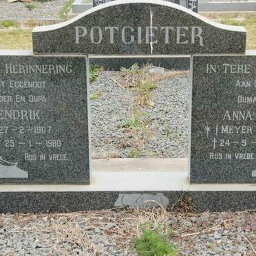 POTGIETER Hendrik 1907-1980 &amp; Anna Jacoba MEYER 1910-1992