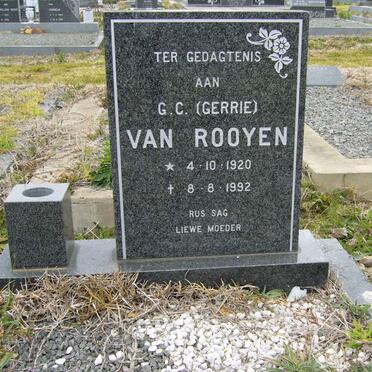 ROOYEN G.C., van 1920-1992