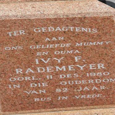RADEMEYER Ivy E. 1980