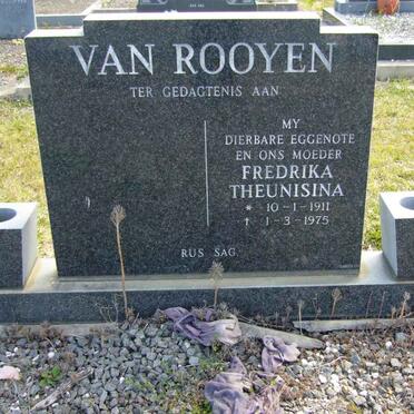 ROOYEN Frederika Theunisina, van 1911-1975