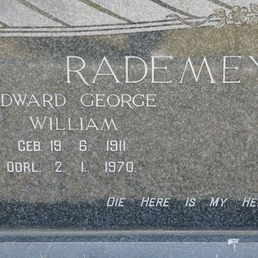 RADEMEYER Edward George William 1911-1970
