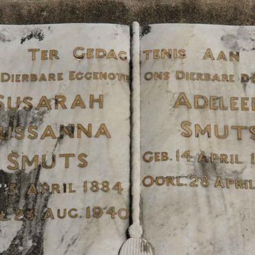 SMUTS Susarah Sussanna 1884-1940 :: SMUTS Adeleen 1920-1939