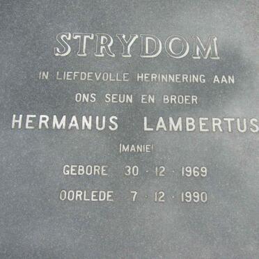 STRYDOM Hermanus Lambertus 1969-1990