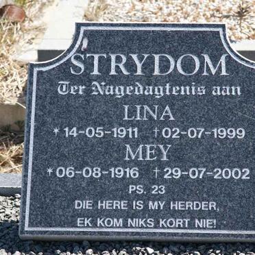 STRYDOM Mey 1916-2002 &amp; Lina 1911-1999
