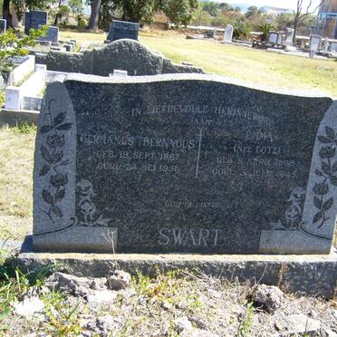 SWART Hermanus Bernardus 1867-1951 &amp; Emma LOTZ 1868-1945