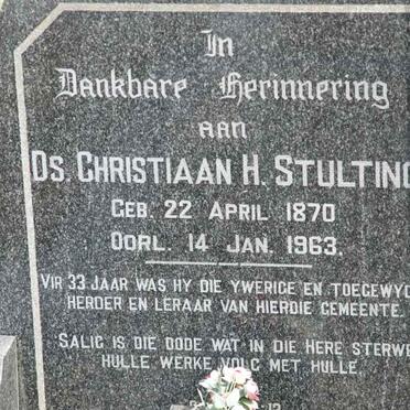 STULTING Christiaan H. 1870-1963