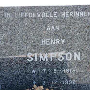 SIMPSON Henry 1919-1992