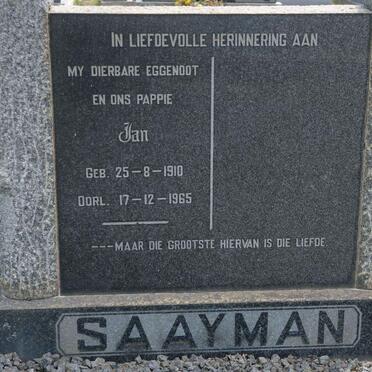 SAAYMAN Jan 1910-1965