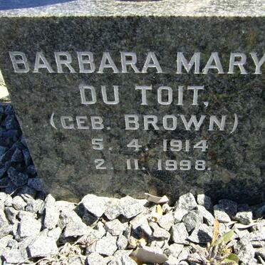 TOIT Barbara Mary, du nee BROWN 1914-1998