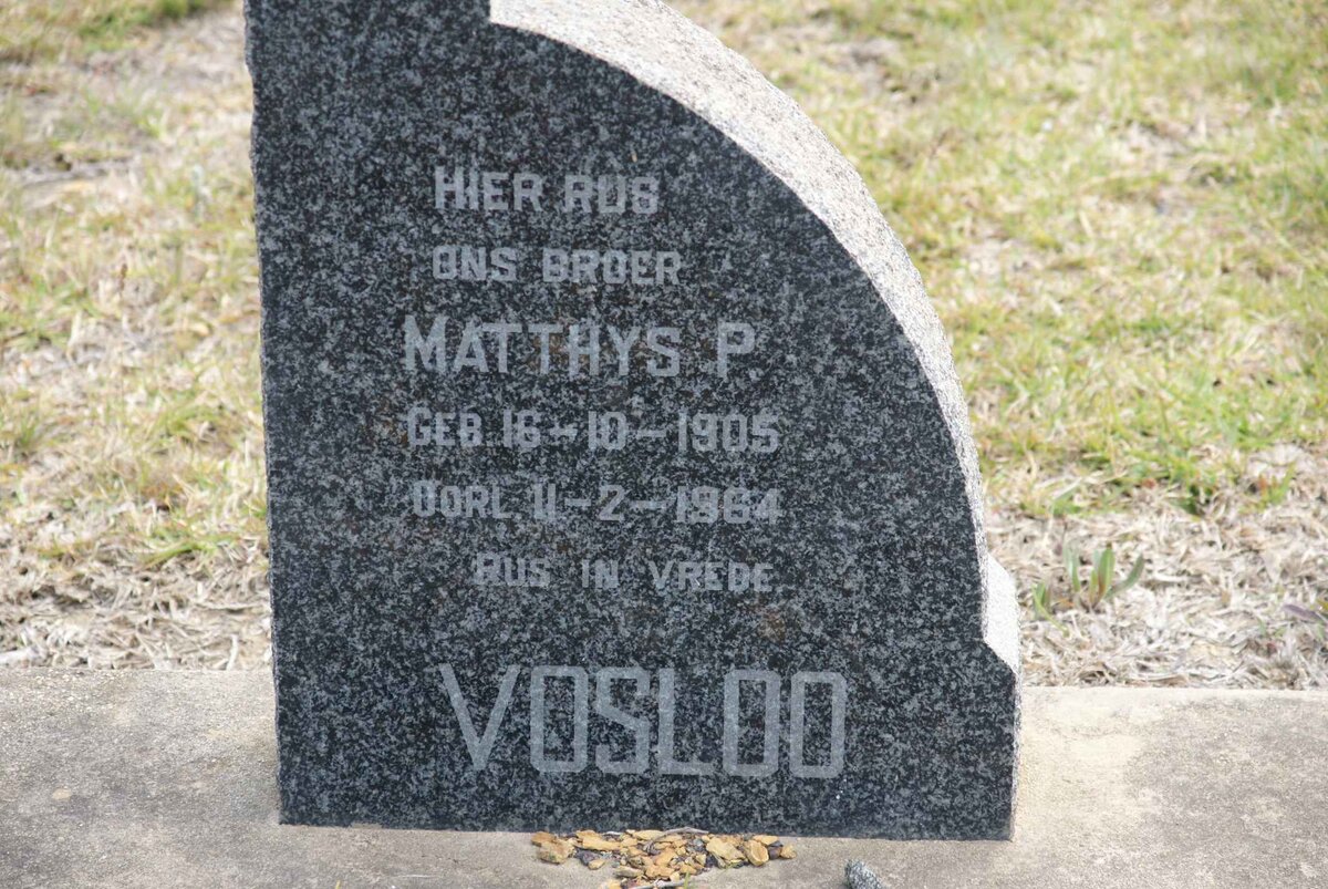 VOSLOO Mathys P. 1905-1964
