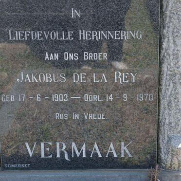 VERMAAK Jakobus de la Rey 1903-1970