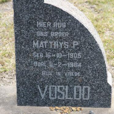 VOSLOO Mathys P. 1905-1964
