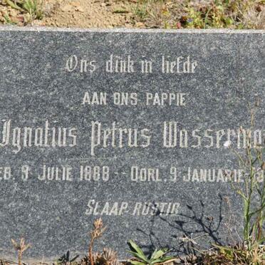 WASSERMAN Ignatius Petrus 1888-1938