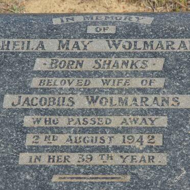 WOLMARANS Sheila May nee SHANKS -1942