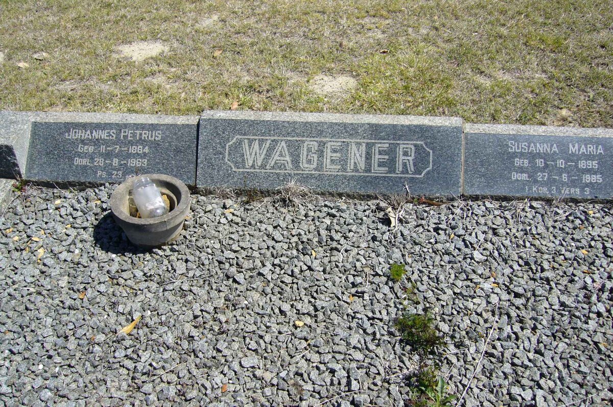 WAGENER Johannes Petrus 1884-1963 &amp; Susanna Maria 1895-1985