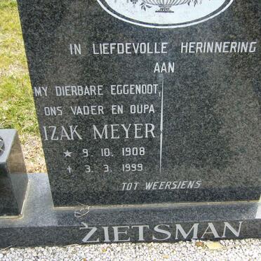 ZIETSMAN Izak Meyer 1908-1999