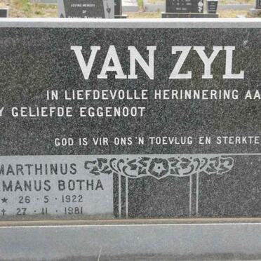 ZYL Marthinus Hermanus Botha, van 1922-1981